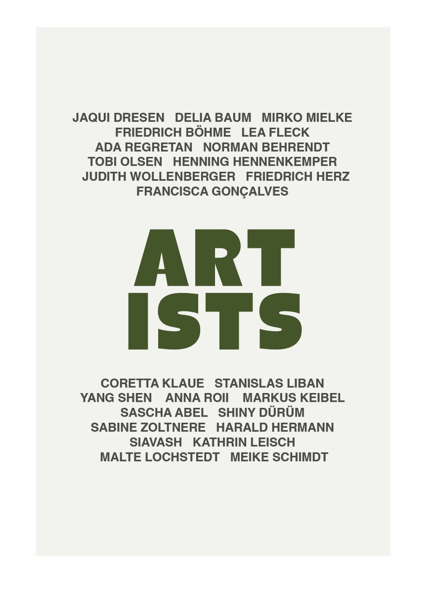 TAKING SHAPE — Liste der beteiligten Künstler:innen